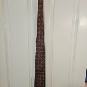 Brown And Blue Silk Tie